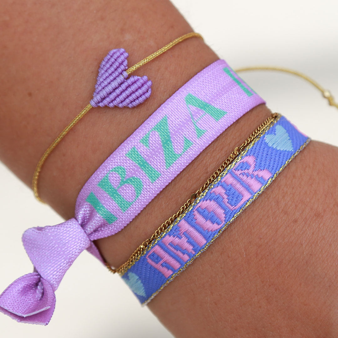 Woven bracelet amour blue