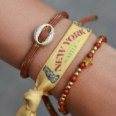 Bracelet Bean avec diamant marron