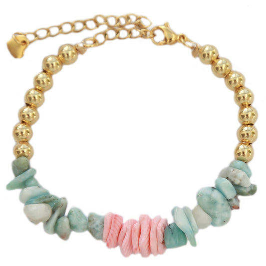 Bracelet pierre corail or 1000
