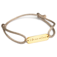Graviertes Armband zum Mond und zurück