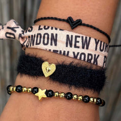 Love Ibiza Herzarmband schwarz