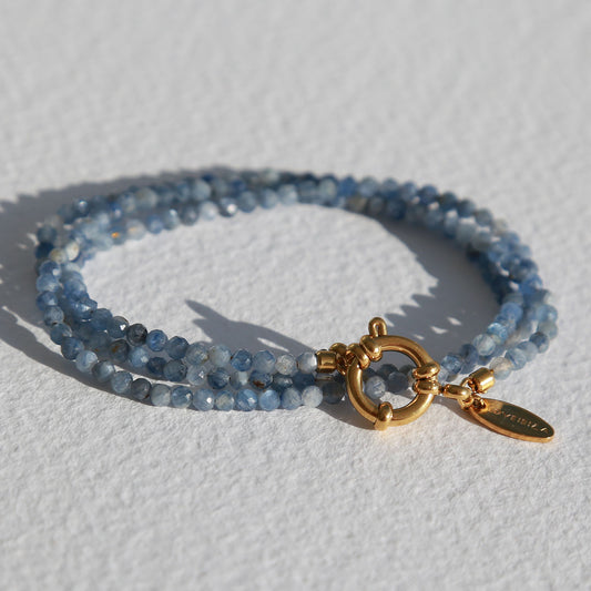 Bracelet en kyanite naturelle à facettes 1080
