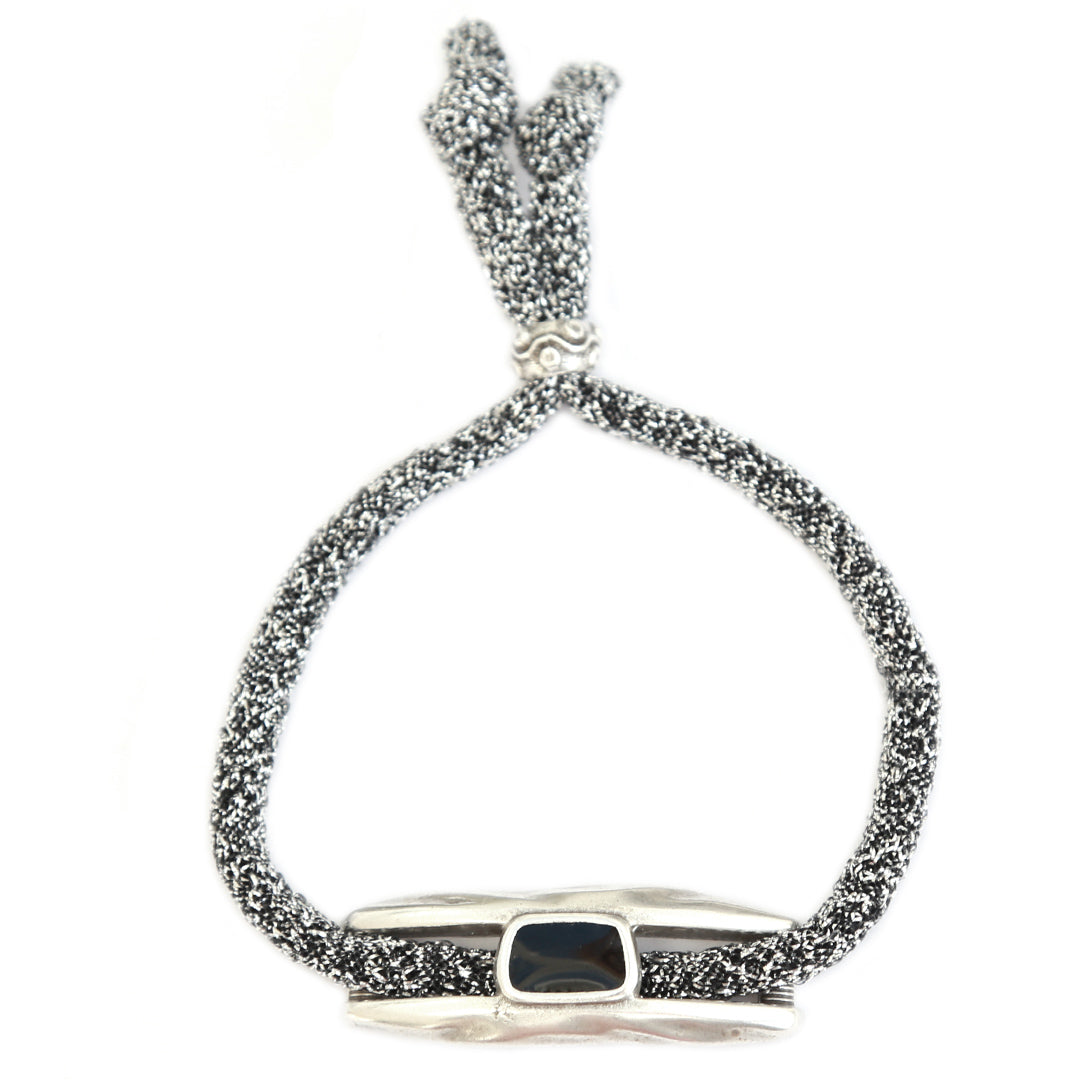 Armband frosty glitter silver