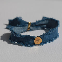 Bracelet en denim doré