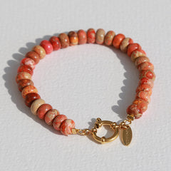 bracelet en marbre orange