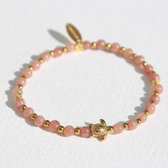 Bracelet gemstone turtle hematite quartz