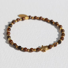 Bracelet gemstone turtle tigereye