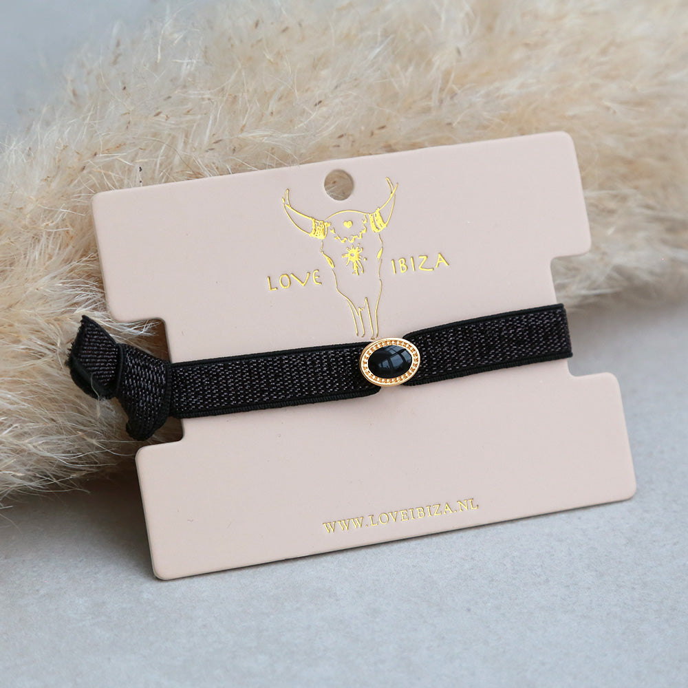 Bracelet brillant noir