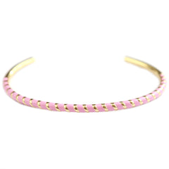 Gold bangle stripe pink