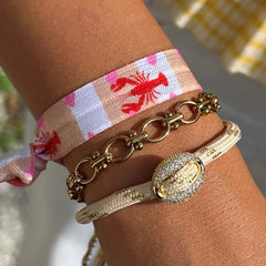 Bracelet bean diamond cream 