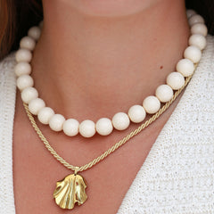 Collar de burbujas crema