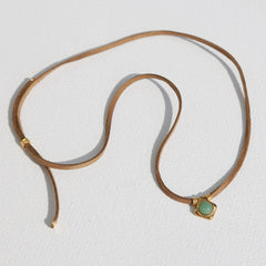 Suede choker jade