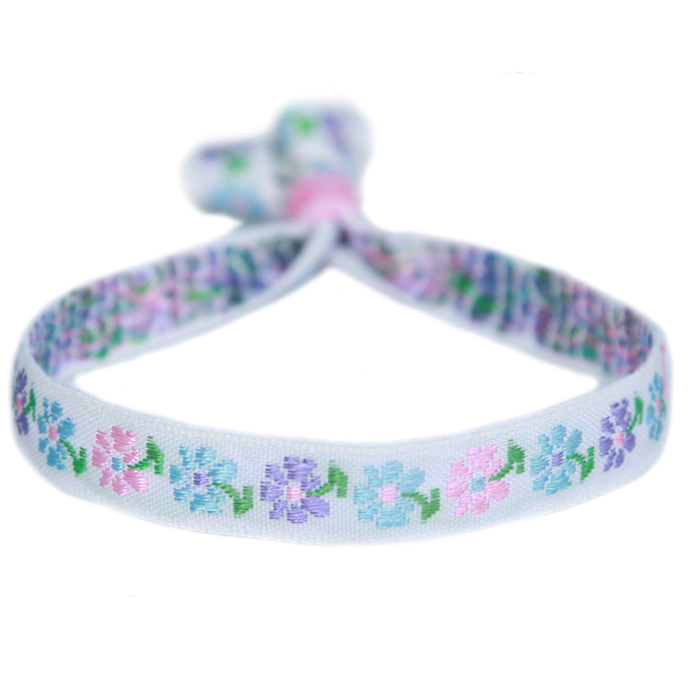 Gewebtes Armband kleine Pastellblume