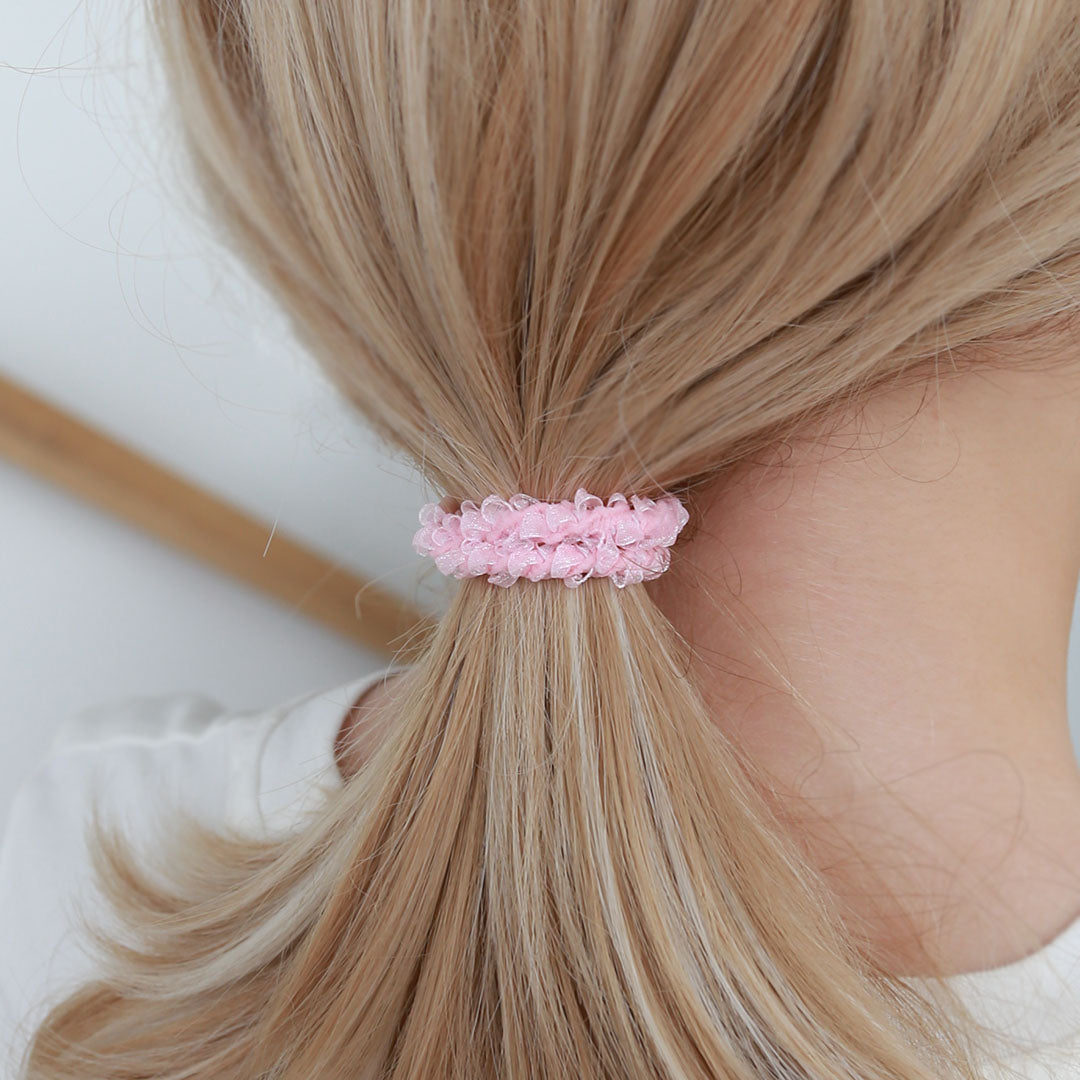 Ensemble élastique à cheveux volant pastel