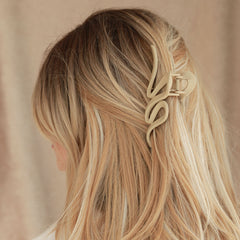 Pince à cheveux swirl beige