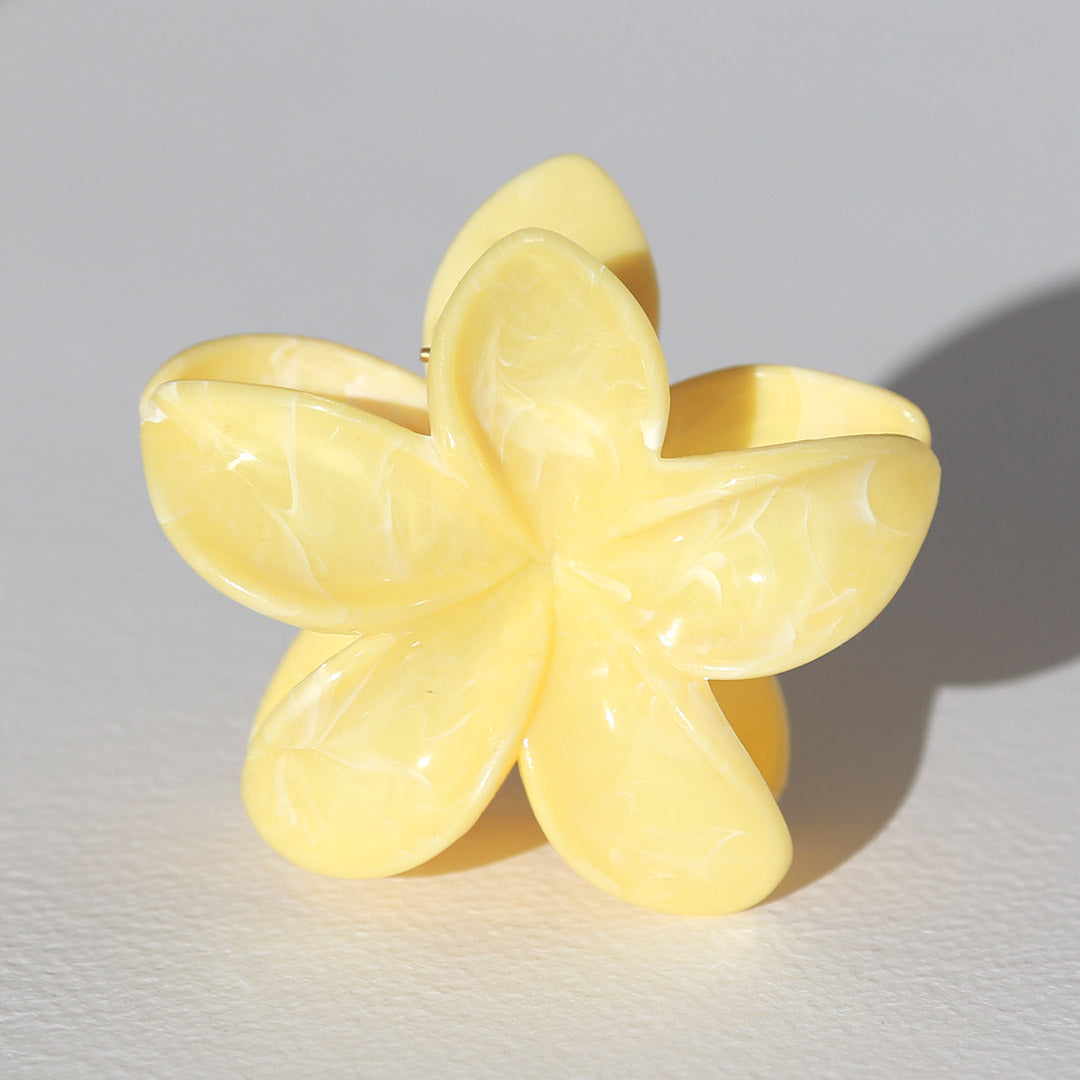 Hair clip flower yellow