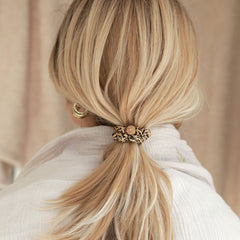 Scrunchie-Set mit Strass-Leoparden
