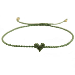 Love Ibiza heart armband olive