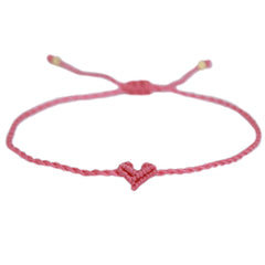 Love Ibiza heart armband framboos