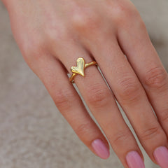 Bague en or coeur éternel