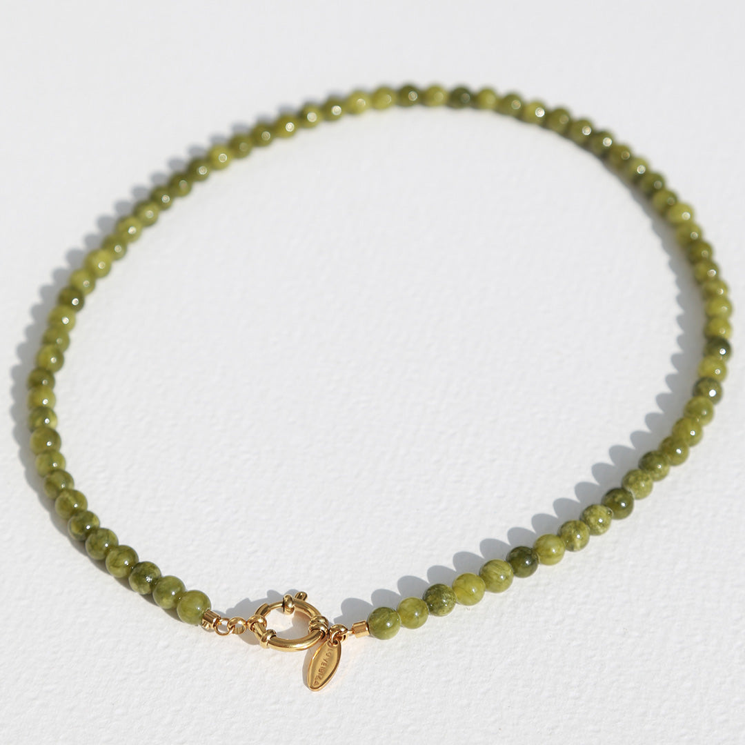 Collier Javéa pierre d'olive