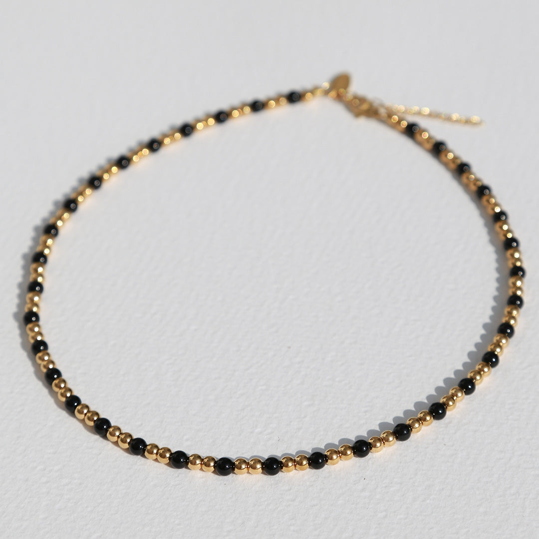 Collier Moraira avec pierre noire