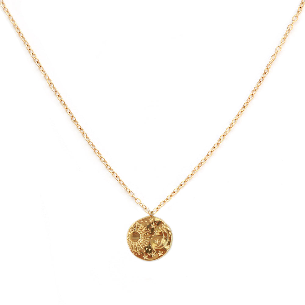Gold chain sun and stars