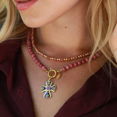 Collier Moraira en pierre rose