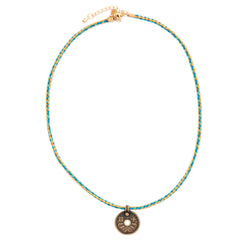 Halskette tibetanisches Amulett blau