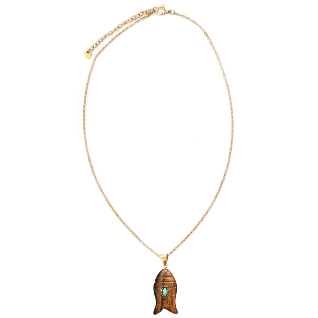 Collar amuleto pez