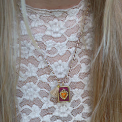 Necklace tableau purple