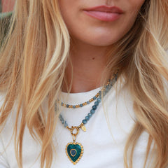 Collier de Javea avec pierre bleue