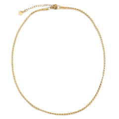 Chaine fine torsadée dorée