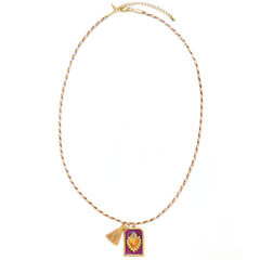 Necklace tableau purple
