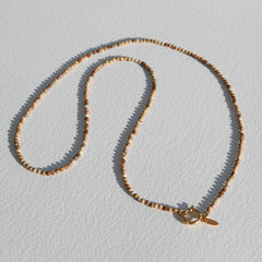 Long necklace facet Jasper Stone