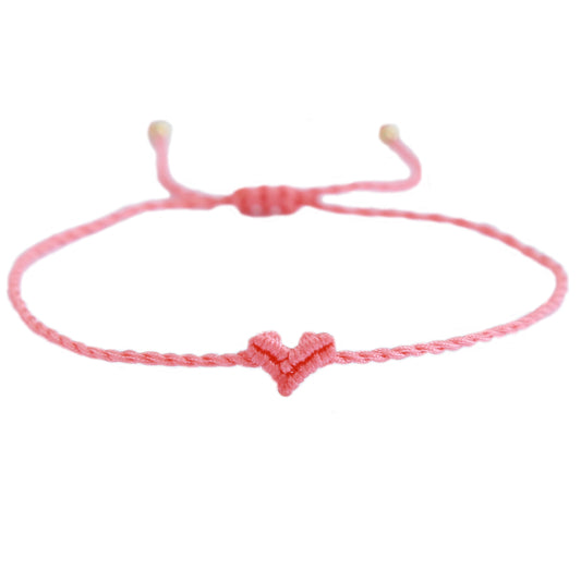 Love Ibiza heart armband coral 1000