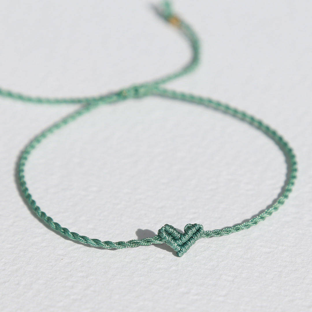 Brassard coeur Love Ibiza vert mer