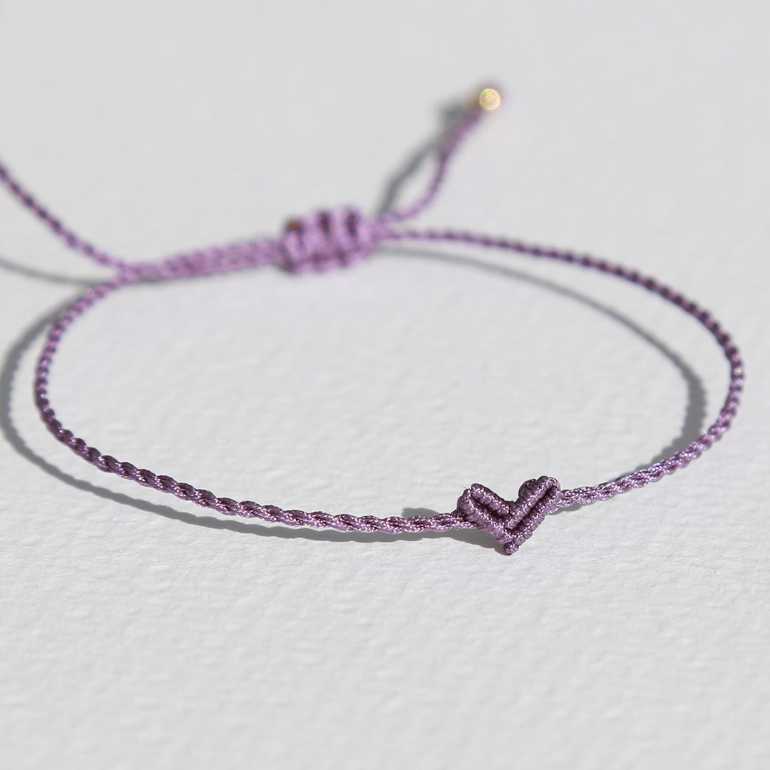 Armband klein hart violet