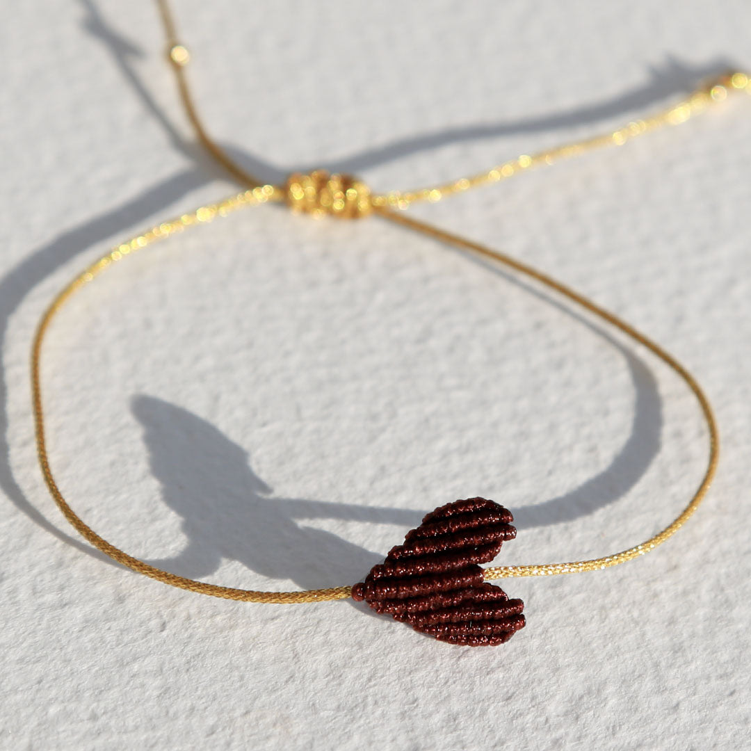 Bracelet brown heart