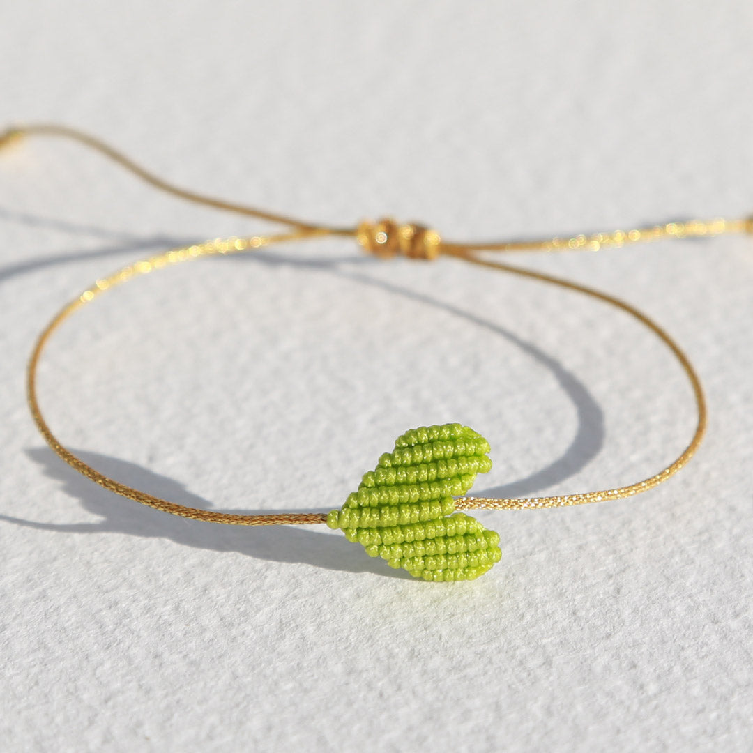 Armband groot hart lime
