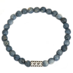Pulsera hombre piedra azul ola
