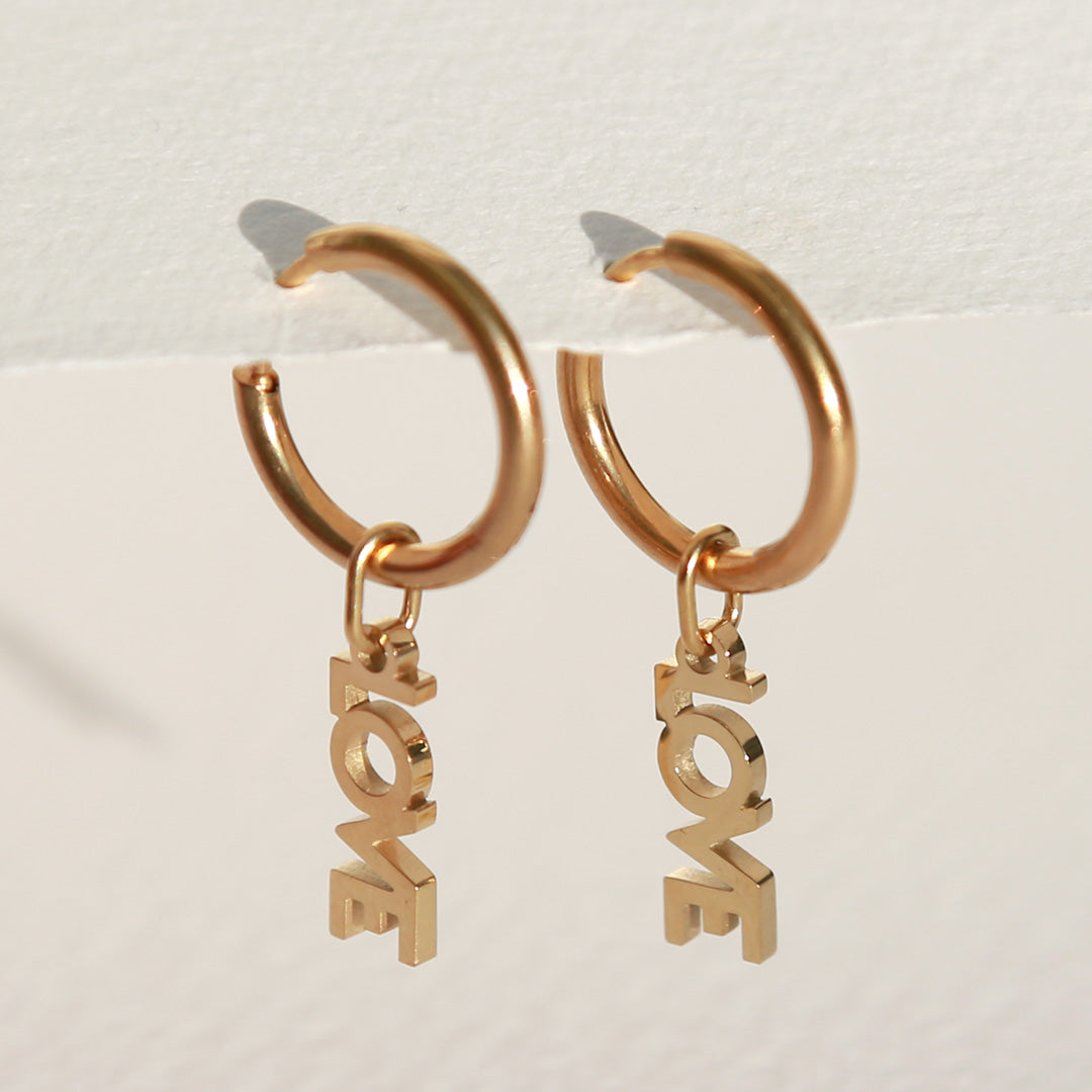 Boucle d'oreille LOVE or