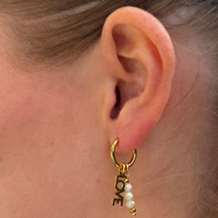 Boucles d'oreilles en or à facettes crème d'amour