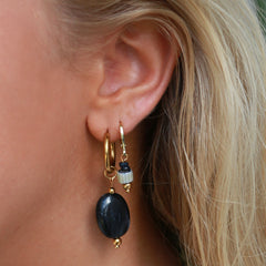 boucles d'oreilles or pastille