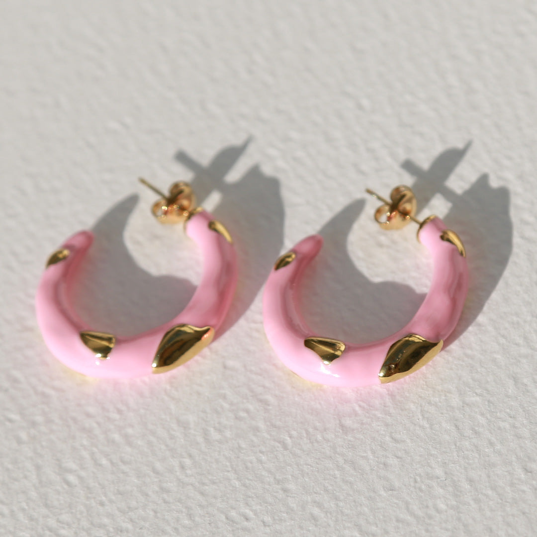 Ohrring kräftiges Rosa