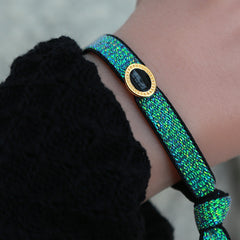 Pulsera verde brillante
