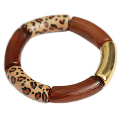 Armband Penne Leopard hellbraun
