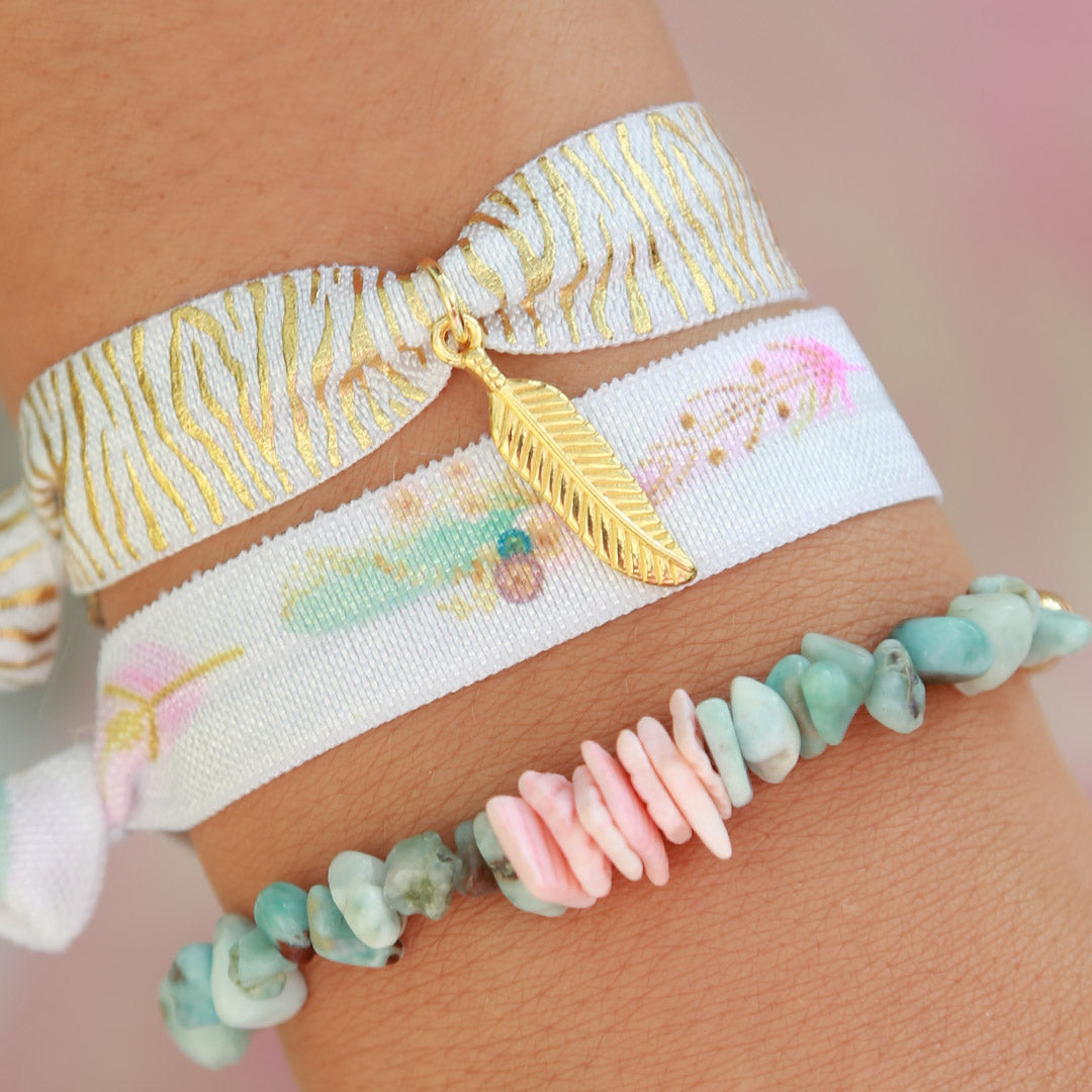 Bracelet pierre corail or