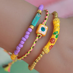 Armband gypsy blume gelb