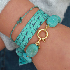 Bracelet pastille turquoise